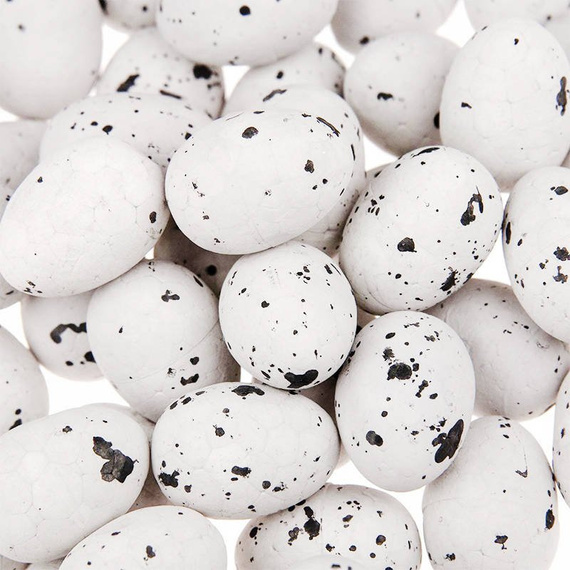 Jajka styropianowe 1,8x2,5cm nakrapiane 50szt