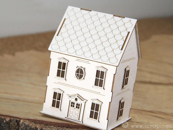 Tekturka - Tiny Family house 3D - Mikro Domek rodzinny 3D (do boxa 10cm)