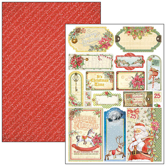 Zestaw papierów do scrapbookingu A4 - Ciao Bella - Dear santa