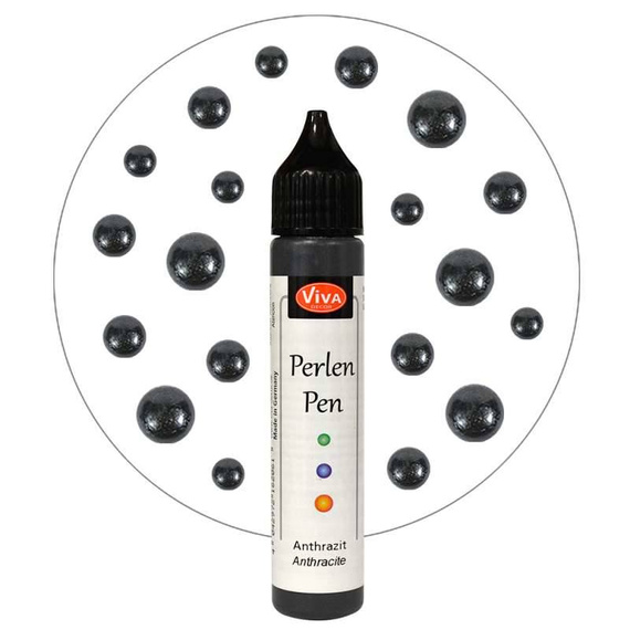 Perlen Pen - Viva Decor - Anthrazit 802 antracytowe perełki w płynie
