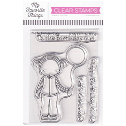 Stempel - My Favorite Things - Birthday Cutie dziewczynka z balonem