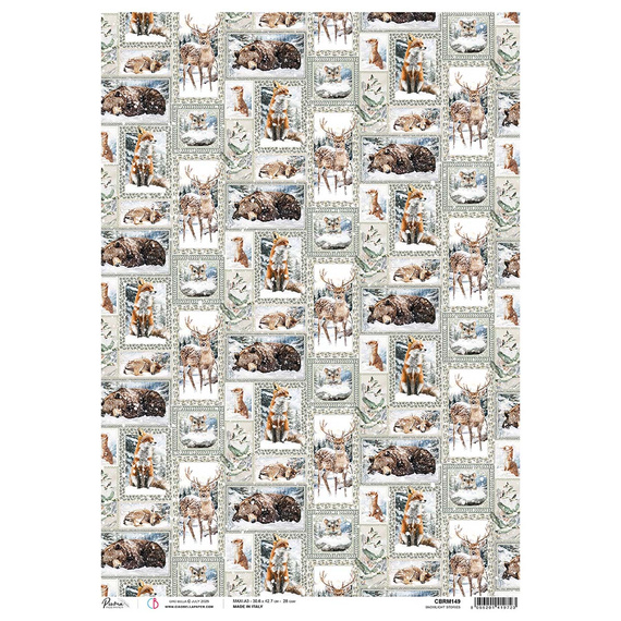 Papier ryżowy do decoupage A3 - Ciao Bella - Forest Tales Snowlight Stories