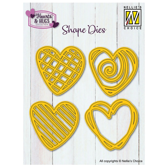 Wykrojnik do papieru - Nellie`s - SD336 serca Doodle Hearts