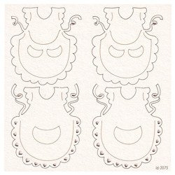 Tekturka Fartuszek Fartuch Apron zestaw 4 szt SC