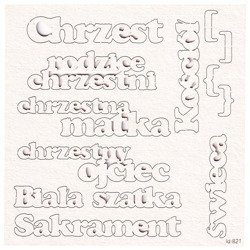 Tekturka Zestaw słów "chrzest" - SC
