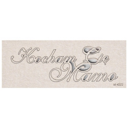 Tekturka - Kocham Cię Mamo - napis 4x12cm - Scrapiniec