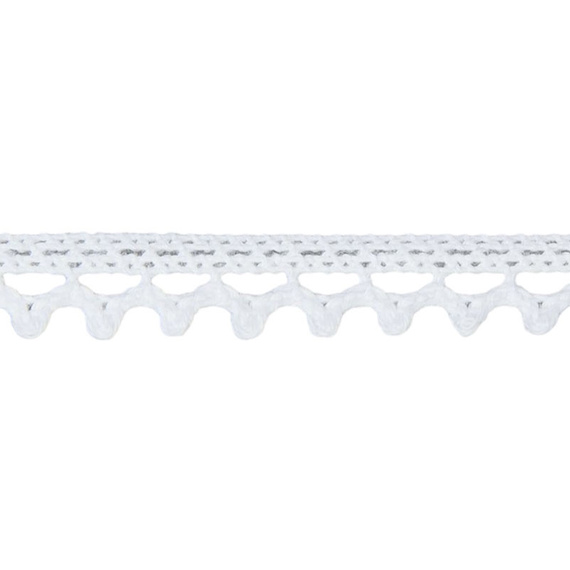 Koronka bawełniana biała 10mm x 4,55m