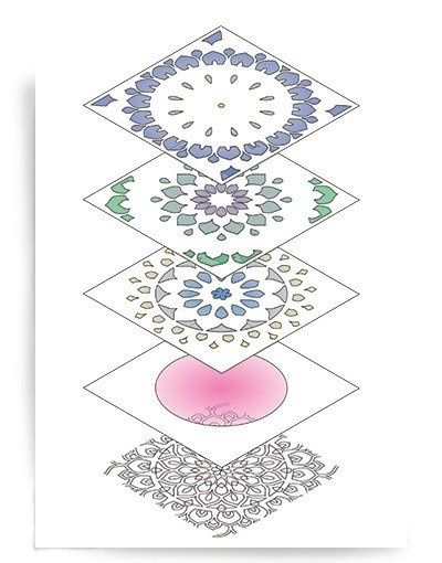 Zestaw masek - Birch Press Design - Shining Mandala