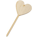 Drewniany dekor serce na piku