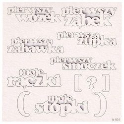 Tekturka - zestaw słów "Pierwsze skarby" - Scrapiniec