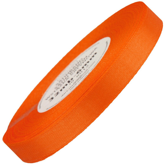 Wstążka satynowa ciemna pomarańcz 12mm - 32mb