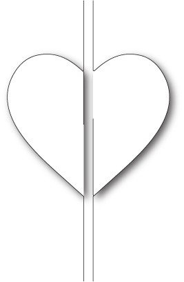 Wykrojnik - Memory Box - Heart Closer serce zamknięcie