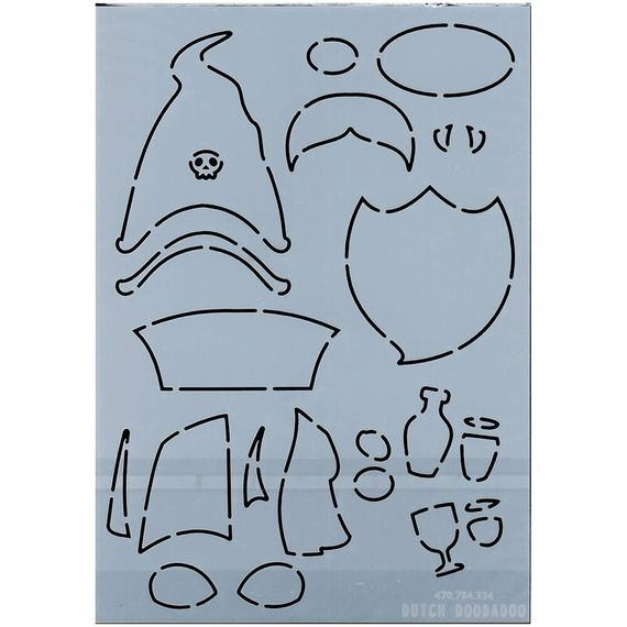 Szablon do odrysowania i wycinania Dutch Doobadoo - Gnome Vampire krasnal wapir