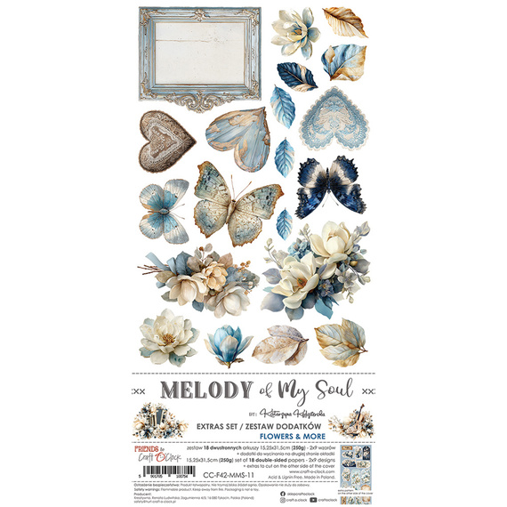 Zestaw dodatków do scrapbookingu - Craft o'clock - Melody of My Soul - Flowers & More