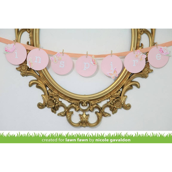 Wykrojnik - Lawn Fawn - Flutter By - motyle, kwiaty