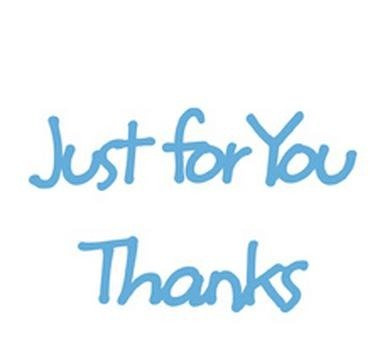 Wykrojnik - Marianne Design - Just for You LR0224 - napisy Just for You Thanks