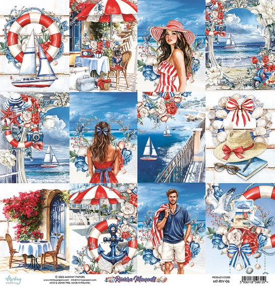 Papier do scrapbookingu 30x30 - Mintay - Riviera Moments 06