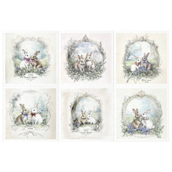 Zestaw papierów ryżowych - zajączki wielkanocne - RSM160 - Itd Collection