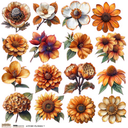 Naklejki papierowe - ScrapLove - Autumn Flowers 1 - Jesienne kwiaty 1