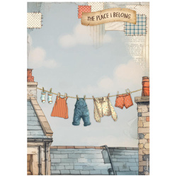 Papier ryżowy do decoupage A4 - Family pranie - Stamperia