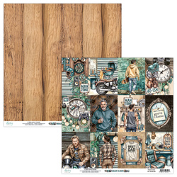 Papier do scrapbookingu 30x30 - Mintay - Man Cave 06