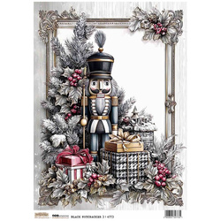 Papier ryżowy A4 - Scraplove - Black Nutracker 3 - Czarny dziadek do orzechów