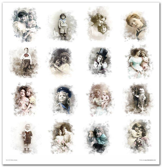 Zestaw papierów do scrapbookingu 30x30 - Retro stripes paski stare zdjęcia