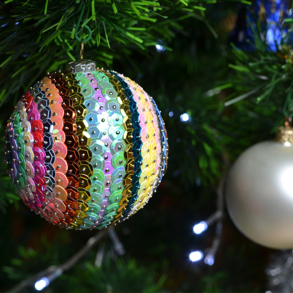 Zestaw kreatywny - kule styropianowe, wstążki, cekiny