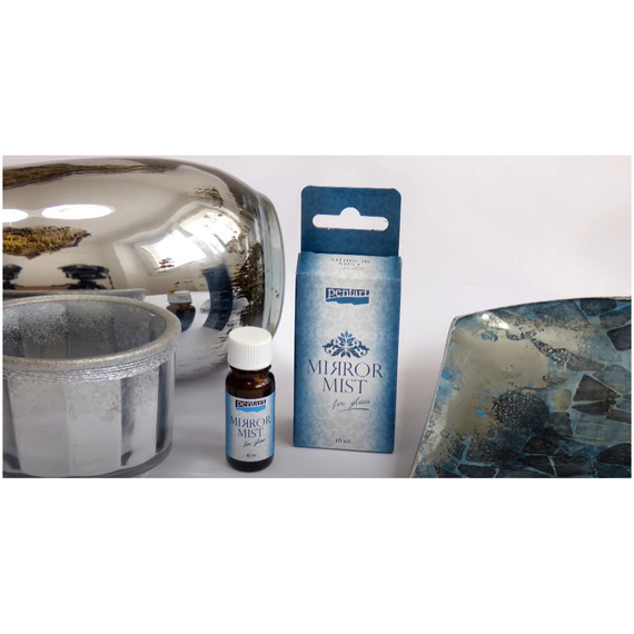 Farba dająca efekt lustra Mirror Mist spray 9ml do szkła - Pentart