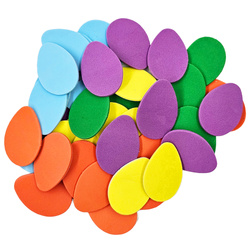 Naklejki wielkanocne piankowe jajka - 40szt.