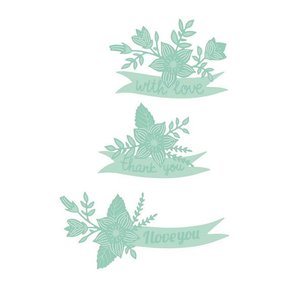 Wykrojnik - DPCraft - Kwiaty i słowa