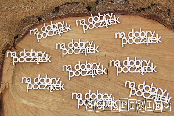 Tekturka - Na dobry początek - zestaw 10 napisów - Scrapiniec