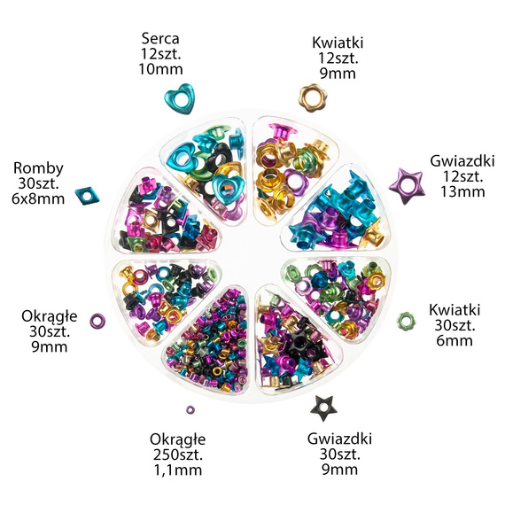 Nity mix wzorów i kolorów 406szt