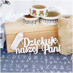 Tekturka - Szkoła - Dziękuję naszej Pani z ołówkiem - Kreatywna Pracownia