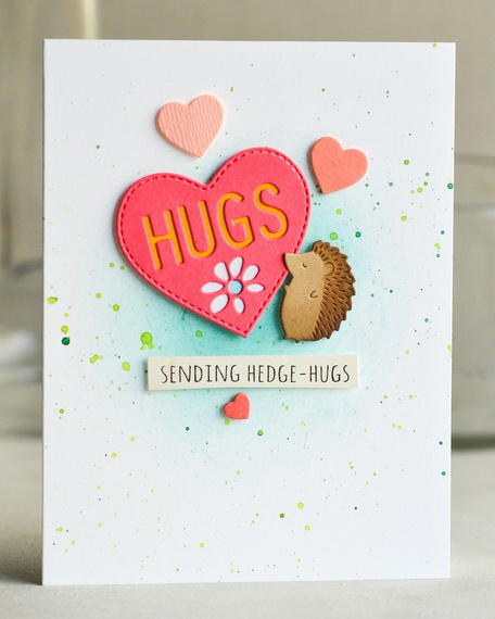 Wykrojnik - Poppystamps - Hugs Heart serce