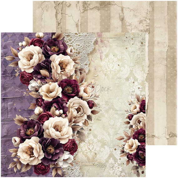 Zestaw papierów do scrapbookingu 20x20 - Craft o'clock - Plum & Caramel mix