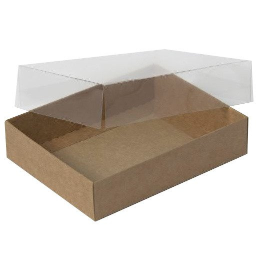 Pudełko z pełną szybką prostokątne kraft - Rzeczy z papieru