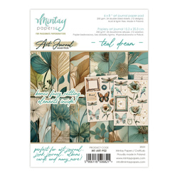 Zeszyt papierów do scrapbookingu Art Journal 15x20 - Mintay - Teal Dream