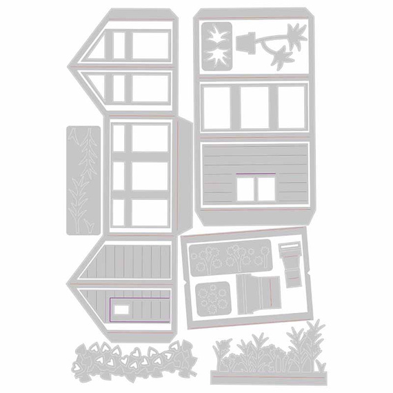 Wykrojnik Sizzix Thinlits - Pop-Up Garden szklarnia