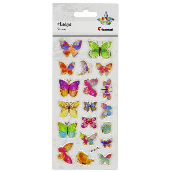 Naklejki wypukłe Motyle 19szt