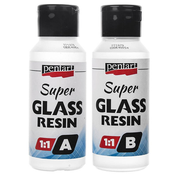 Żywica szklana 1:1 - super glass resin - Pentart - 2x125ml