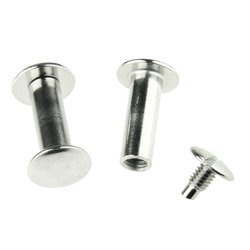 Śruba introligatorska metalowa 15mm srebrna 1szt