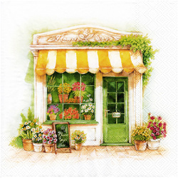 Serwetka do decoupage 33x33cm - Flower Shop kwiaciarnia