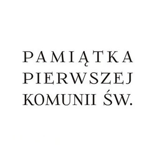 Stempel - Pamiątka Pierwszej Komunii Św. 3 - Agateria