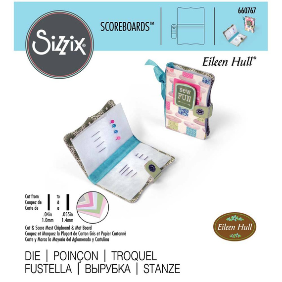 Wykrojnik Sizzix Scoreboards - Needle Book etui na igły