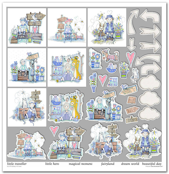 Zestaw papierów do scrapbookingu 30x30 - Itd Collection - Spring in Full Color