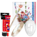 Zestaw decoupage z jajkiem akrylowym 13cm