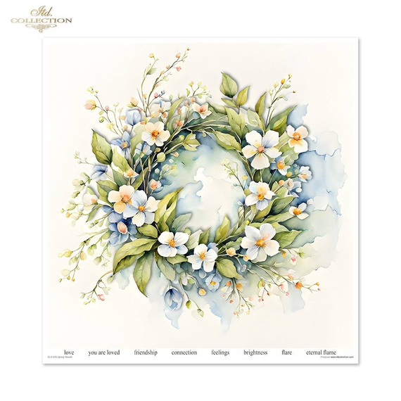 Zestaw papierów do scrapbookingu 30x30 - Itd Collection - Spring Wreath