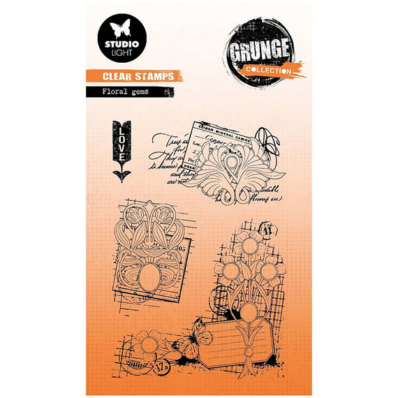 Stempel przezroczysty - StudioLight - Floral gems zawijasy roślinne