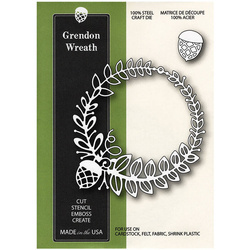 Wykrojnik - Poppystamps - Grendon Wreath 1155 wieniec z żołędziem